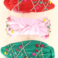 Load image into Gallery viewer, Pink Jeweled Christmas Lights Headband - Bexa Boutique
